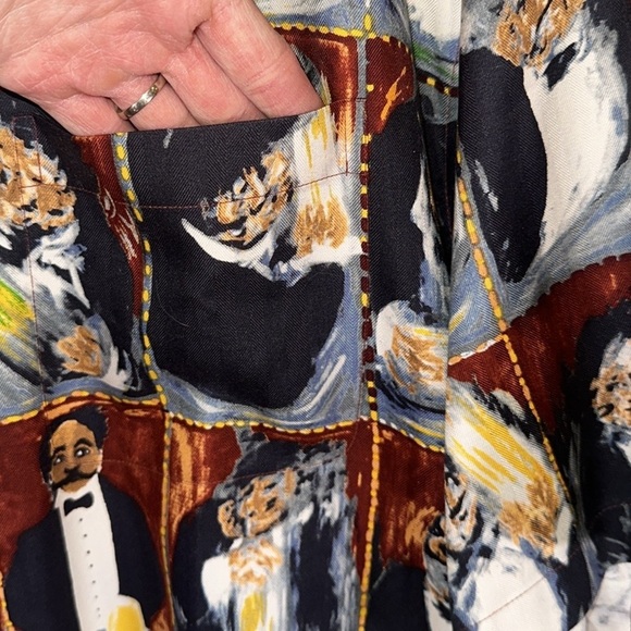 Guy Buffet Perfect Martini Silk Button Front Camp Shirt Men Medium Casual - Picture 4 of 8